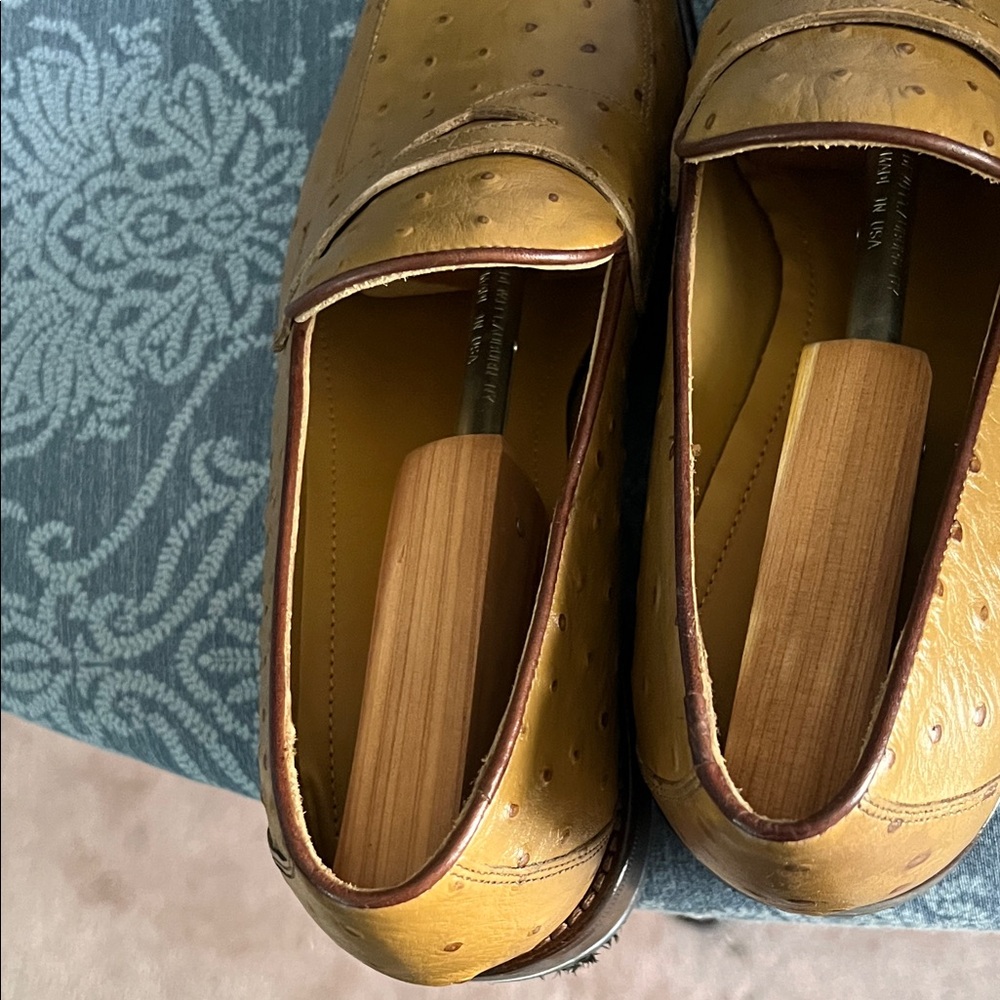Paul Fredrick Tan Leather Loafers